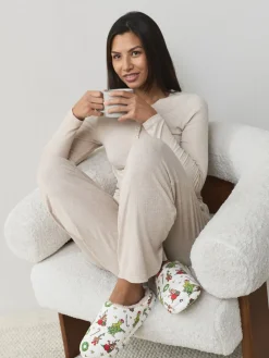 Next Cream Grinch Matching Family Christmas Mule Slippers Discount