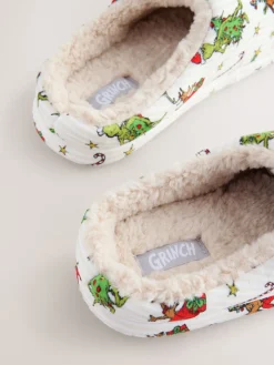 Next Cream Grinch Matching Family Christmas Mule Slippers Discount