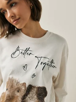 Next Cream Guinea Pig Short Pyjamas Set New