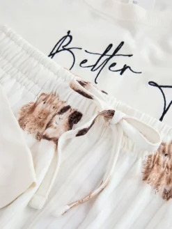 Next Cream Guinea Pig Short Pyjamas Set New