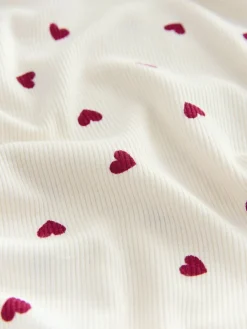 Next Thermal Base Layer Long Sleeved Top and Legging Set Cream Heart