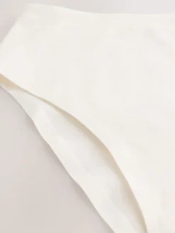 Next High Waist Brief Shaping Tummy Control Premium Cotton Blend Knickers Cream Outlet