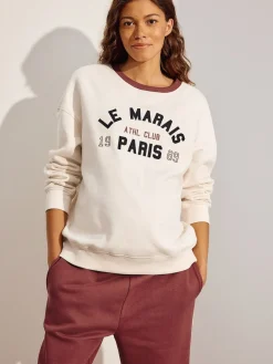 Next Cream Maternity Graphic Sweatshirt Online