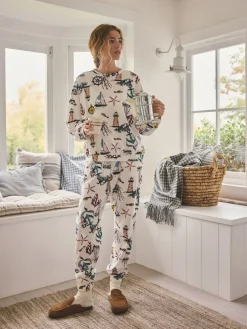 Next Long Sleeve Pyjamas Cream Mermaid Best