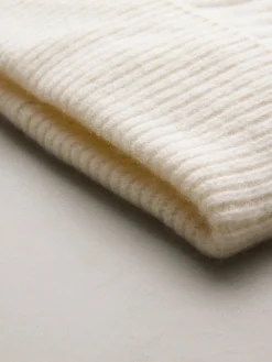 Next N. Premium 100% Cashmere Knitted Pom Hat Cream Online