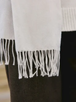 Next Premium Made in Italy Twill Midweight Shawl Scarf Cream