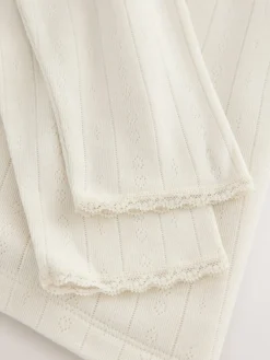 Next Thermal Maximum Warmth Cosy Pointelle Long Sleeved Top Cream Sale