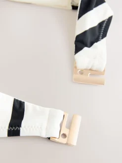 Next Cream/Black Stripe Hardware Bandeau Bikini Top Sale