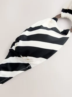 Next Cream/Black Stripe Hardware Bandeau Bikini Top Sale