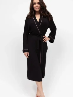 Cyberjammies Black Long Jersey Dressing Gown Discount