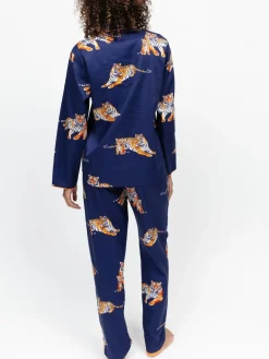 Cyberjammies Blue Tiger Print Long Sleeve Pyjamas Set New