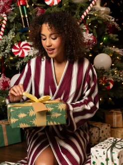 Cyberjammies Red Long Stripe Dressing Gown Clearance