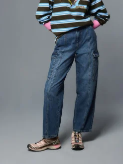 Next Ankle Straight Leg Carpenter Jeans Dark Blue Hot