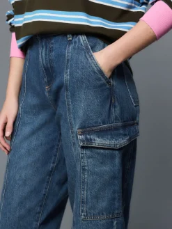 Next Ankle Straight Leg Carpenter Jeans Dark Blue Hot