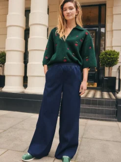 Next Denim Jersey Joggers Dark Blue