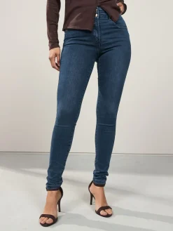 Next Lift Slim And Shape Skinny Jeans Dark Blue Denim Sale