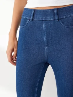 Next Dark Blue Full Length Jersey Denim Leggings Sale