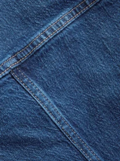 Next Fuller Bust Fitted Denim Jacket Dark Blue Outlet