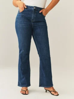 Next Dark Blue Hourglass Mid Rise Authentic Bootcut Jeans Clearance