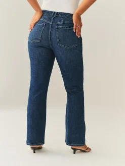 Next Dark Blue Hourglass Mid Rise Authentic Bootcut Jeans Clearance