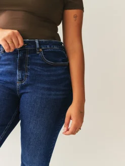 Next Dark Blue Hourglass Stretch Bootcut Denim Jeans Online