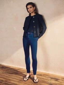 Next Jersey Denim Leggings Dark Blue Hot