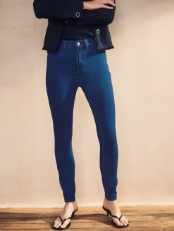 Next Jersey Denim Leggings Dark Blue Hot