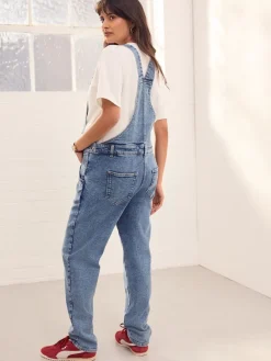 Next Dark Blue Maternity Denim Dungaree Hot