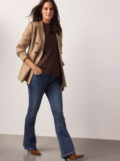 Next Dark Blue Maternity Denim Flare Jeans Outlet