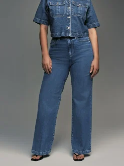 Next Wide Leg Hourglass Jeans Dark Blue Hot