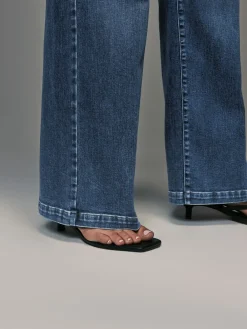 Next Wide Leg Hourglass Jeans Dark Blue Hot