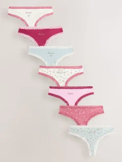Next Thong Cotton and Lace Knickers 7 Pack Days Of The Week Best