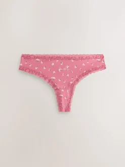 Next Thong Cotton and Lace Knickers 7 Pack Days Of The Week Best