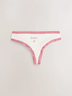 Next Thong Cotton and Lace Knickers 7 Pack Days Of The Week Best