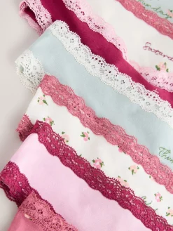 Next Thong Cotton and Lace Knickers 7 Pack Days Of The Week Best