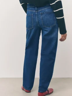 Next Barrel Leg Jeans Denim Dark Blue