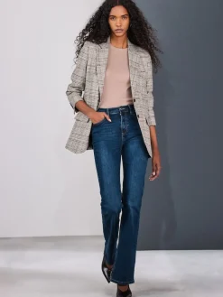 Next Mid Rise Stretch Bootcut Jeans Denim Dark Blue Best