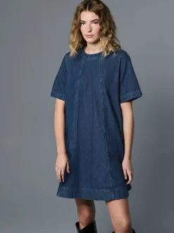 Next Denim Dark Blue T-Shirt Mini Dress Online