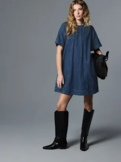 Next Denim Dark Blue T-Shirt Mini Dress Online