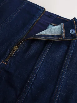 Next Denim Rinse Full Seamed Midi Skirt Clearance