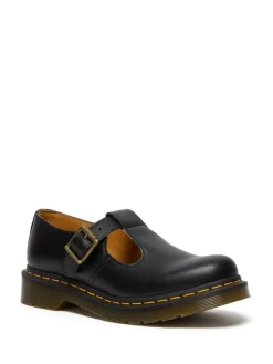 Dr. Martens Black Polley Smooth Leather Shoes Outlet