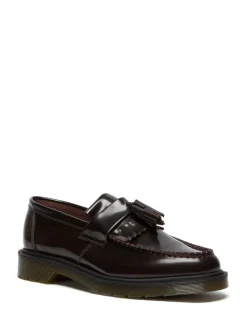 Dr. Martens Burgundy Red Adrian Arcadia Leather Shoes Best
