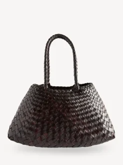 Dragon Diffusion Santa Croce Large Woven Bag Dark Brown Outlet