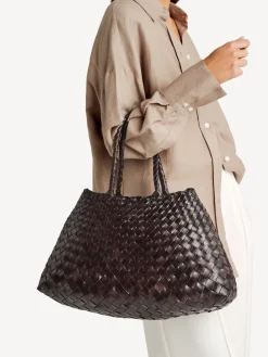 Dragon Diffusion Santa Croce Large Woven Bag Dark Brown Outlet