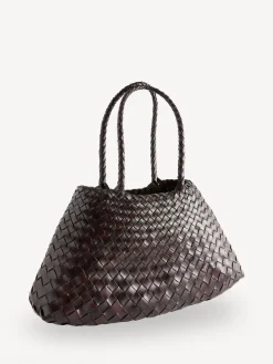 Dragon Diffusion Santa Croce Large Woven Bag Dark Brown Outlet