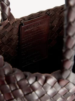 Dragon Diffusion Santa Croce Large Woven Bag Dark Brown Outlet