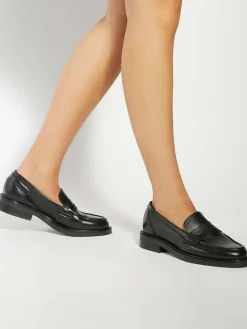 Dune London Black Giya Penny Loafers Outlet