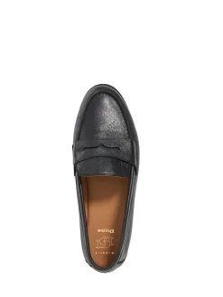 Dune London Wide Fit Ginelli Flexi Sole Leather Penny Loafers Black Discount