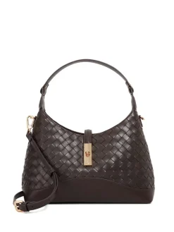 Dune London Dorset Medium Turnlock Shoulder Bag Brown New