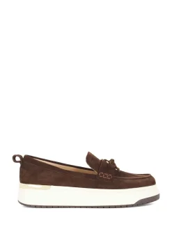Dune London Glide Sport Sole Loafers Dark Brown Hot